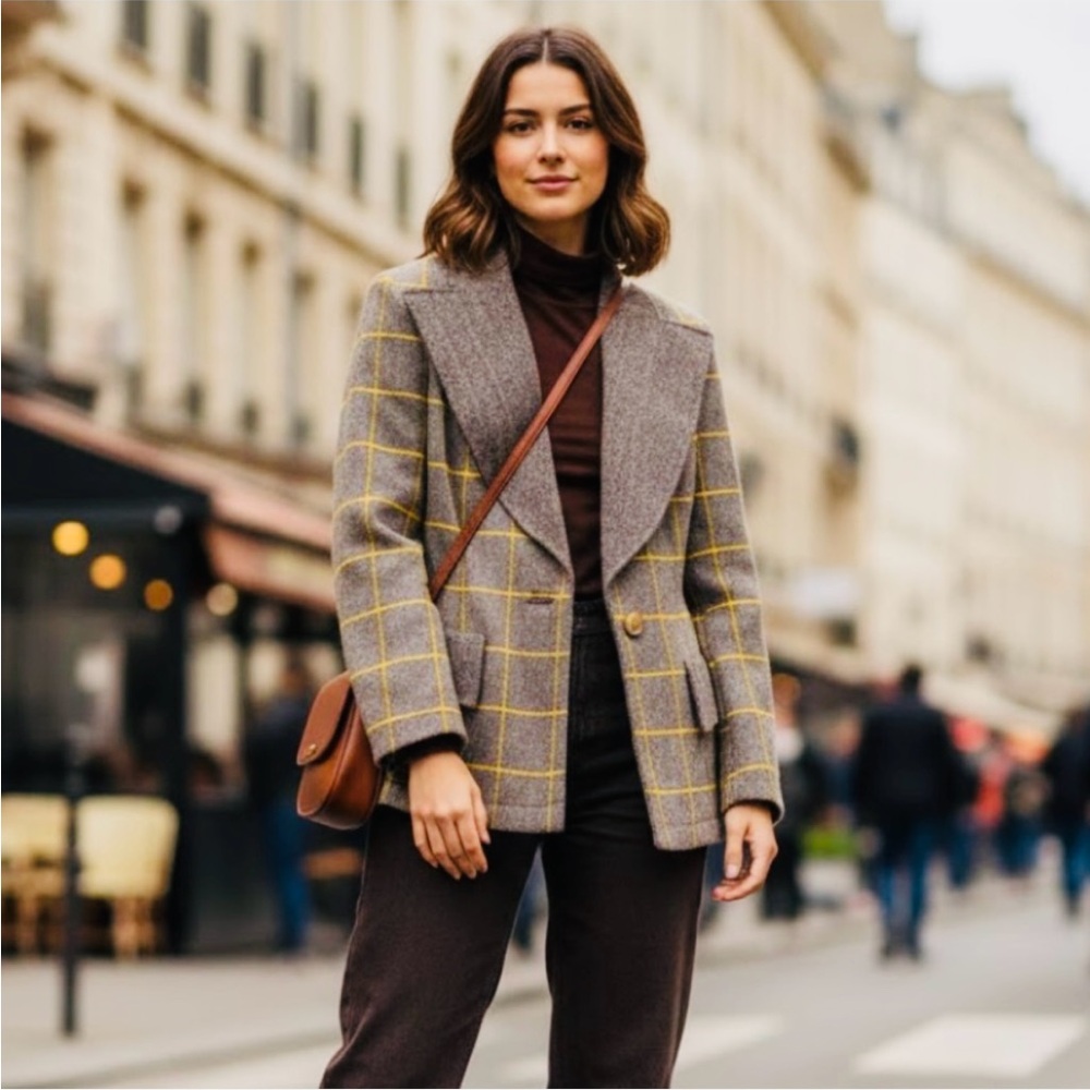 Vintage Plaid Blazer